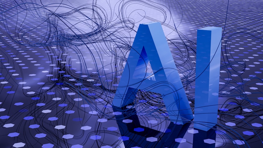Abstract AI workflow visualization